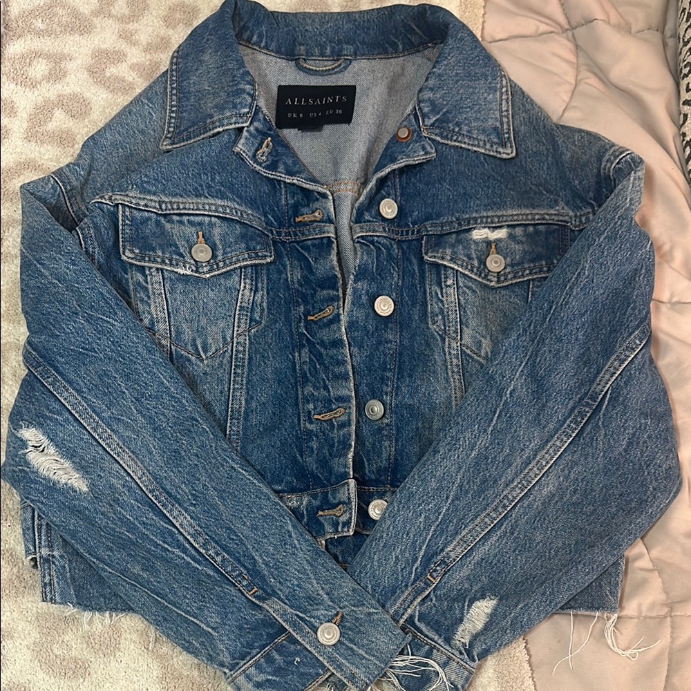 All Saints Indigo Denim Jacket